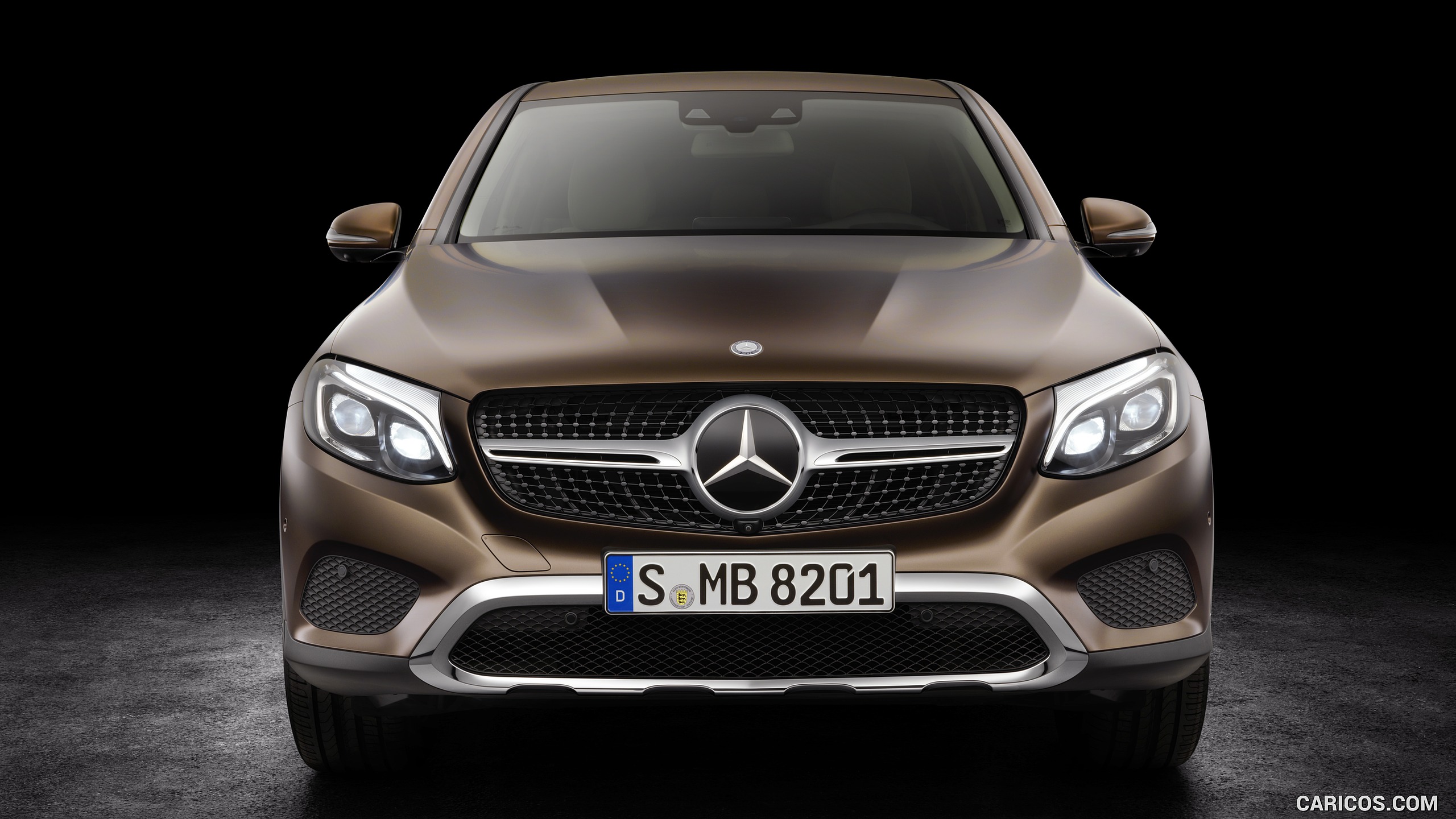 2017 Mercedes Benz GLC Coupe Color Citrine Brown Magno Front Caricos