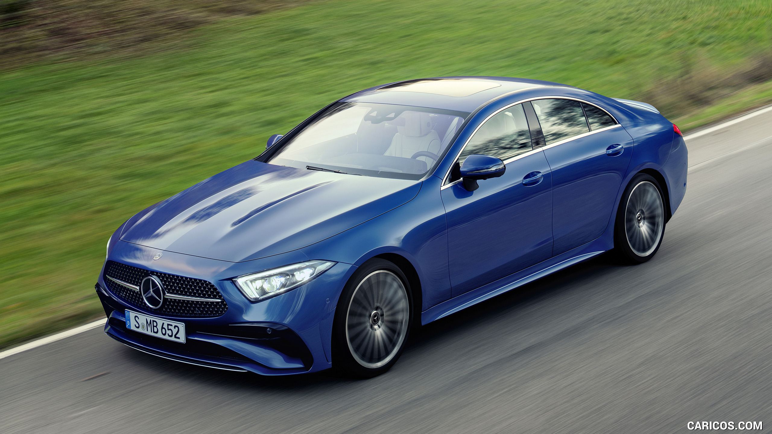 2022 Mercedes Benz CLS AMG Line Color Spectral Blue Metallic Front