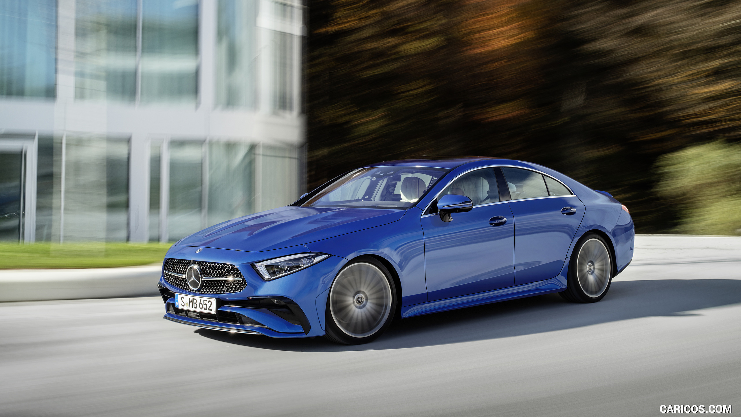 2022 Mercedes Benz CLS AMG Line Color Spectral Blue Metallic Front