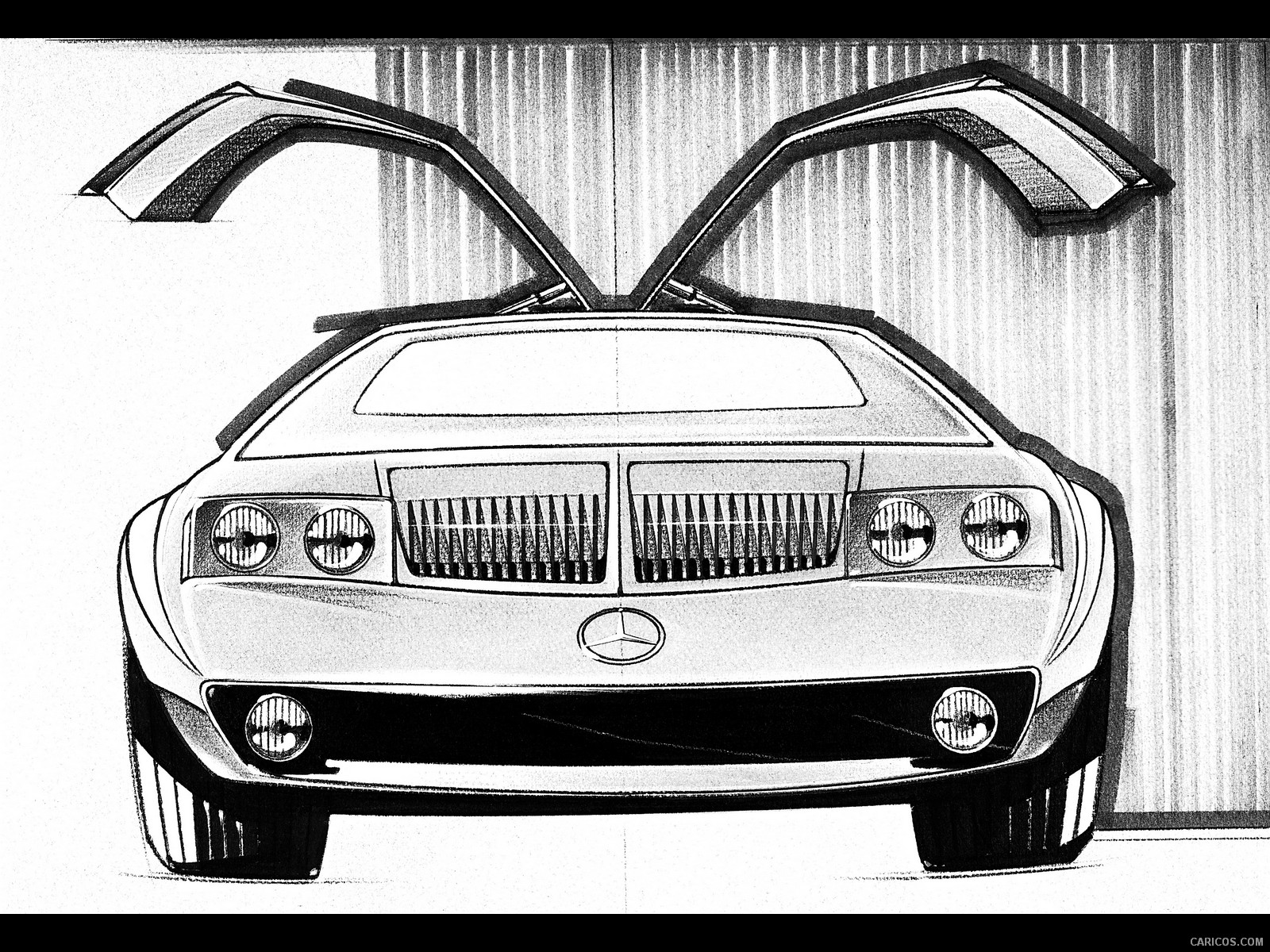 1970 Mercedes-Benz C 111 II Concept  - Design Sketch, #12 of 13