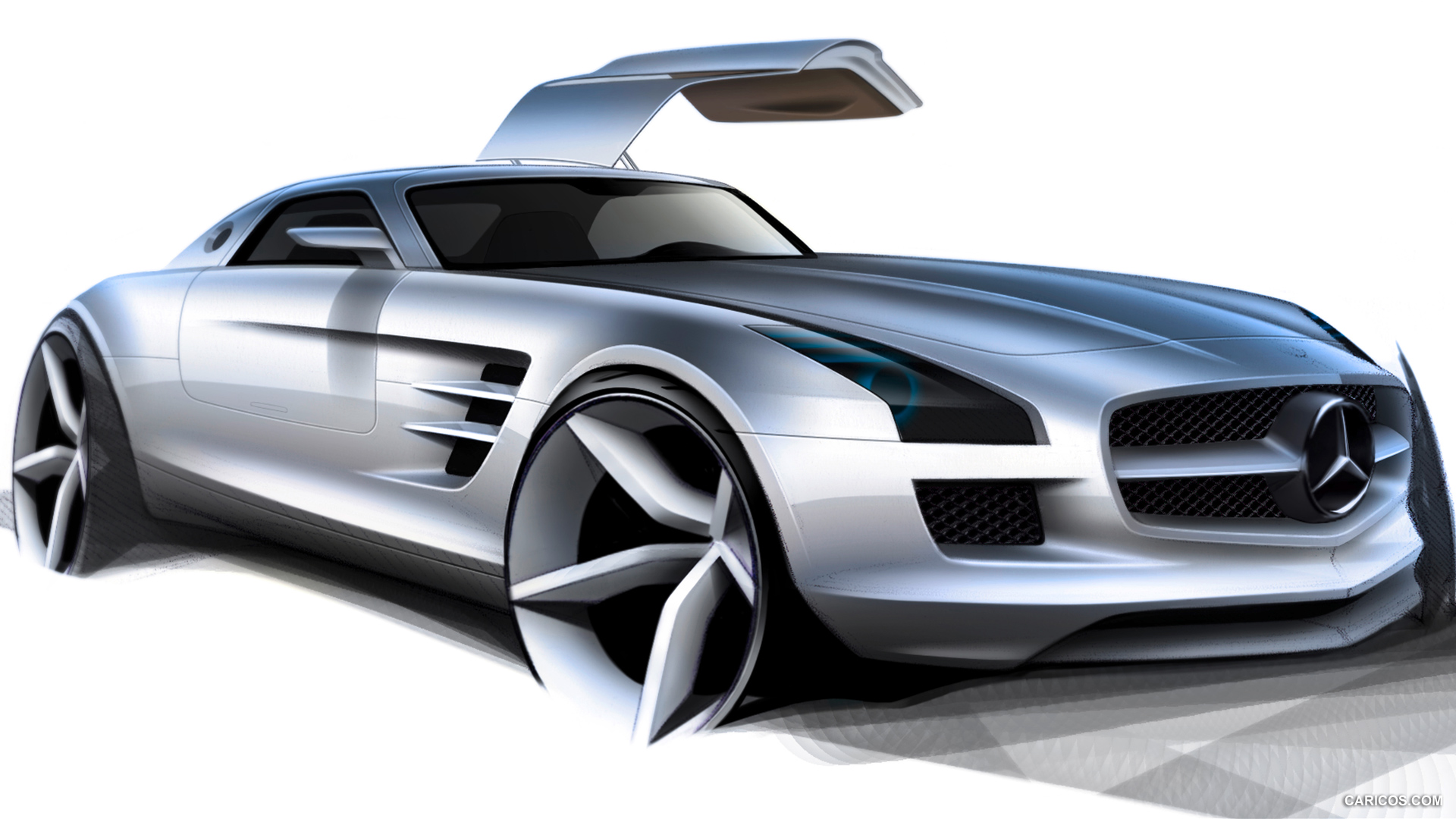 2010 Mercedes-Benz SLS AMG Gullwing  - Design Sketch, #107 of 148