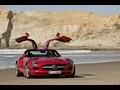 2010 Mercedes-Benz SLS AMG Gullwing - Doors Open - Front Angle 