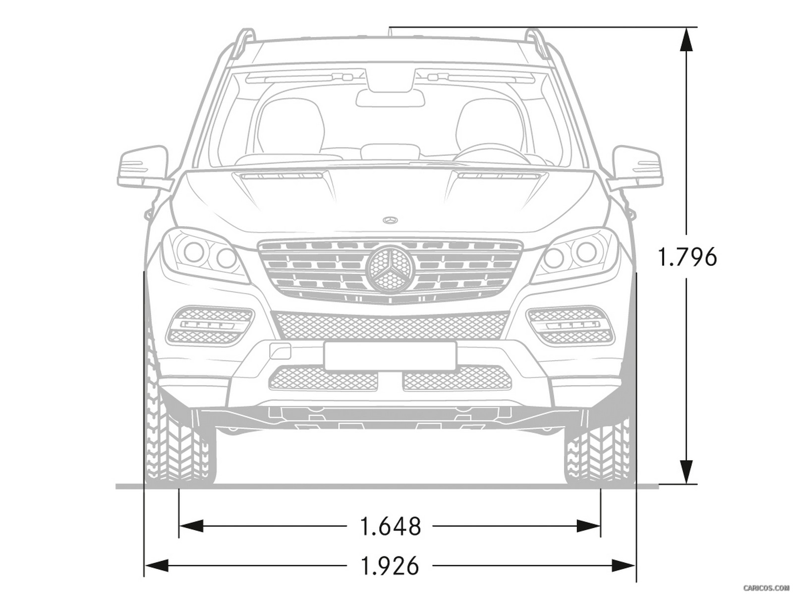 2012 Mercedes-Benz M-Class Dimensions - , #169 of 320