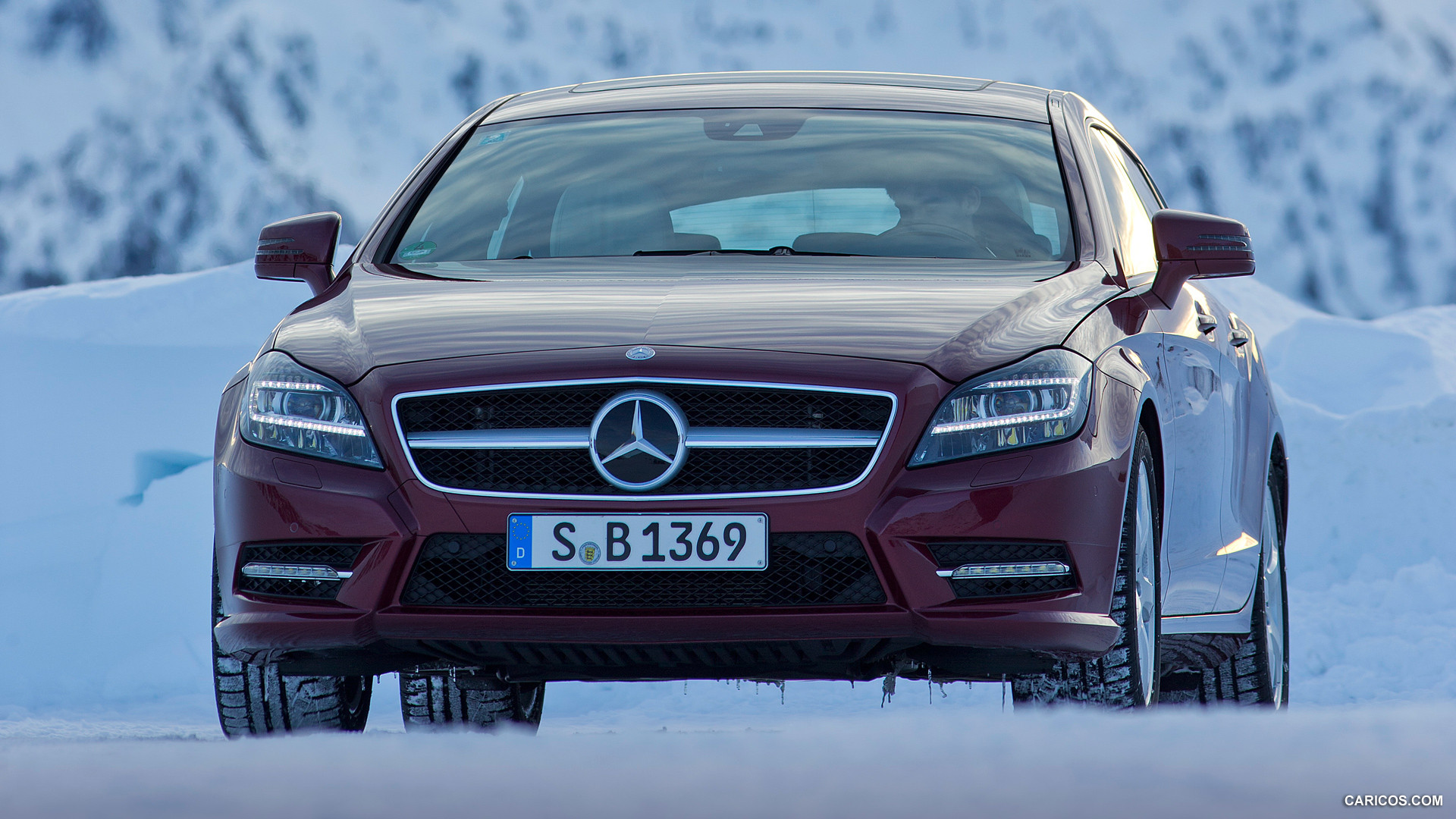 2013 Mercedes-Benz CLS 500 4MATIC Shooting Brake on Snow - Front, #163 of 184
