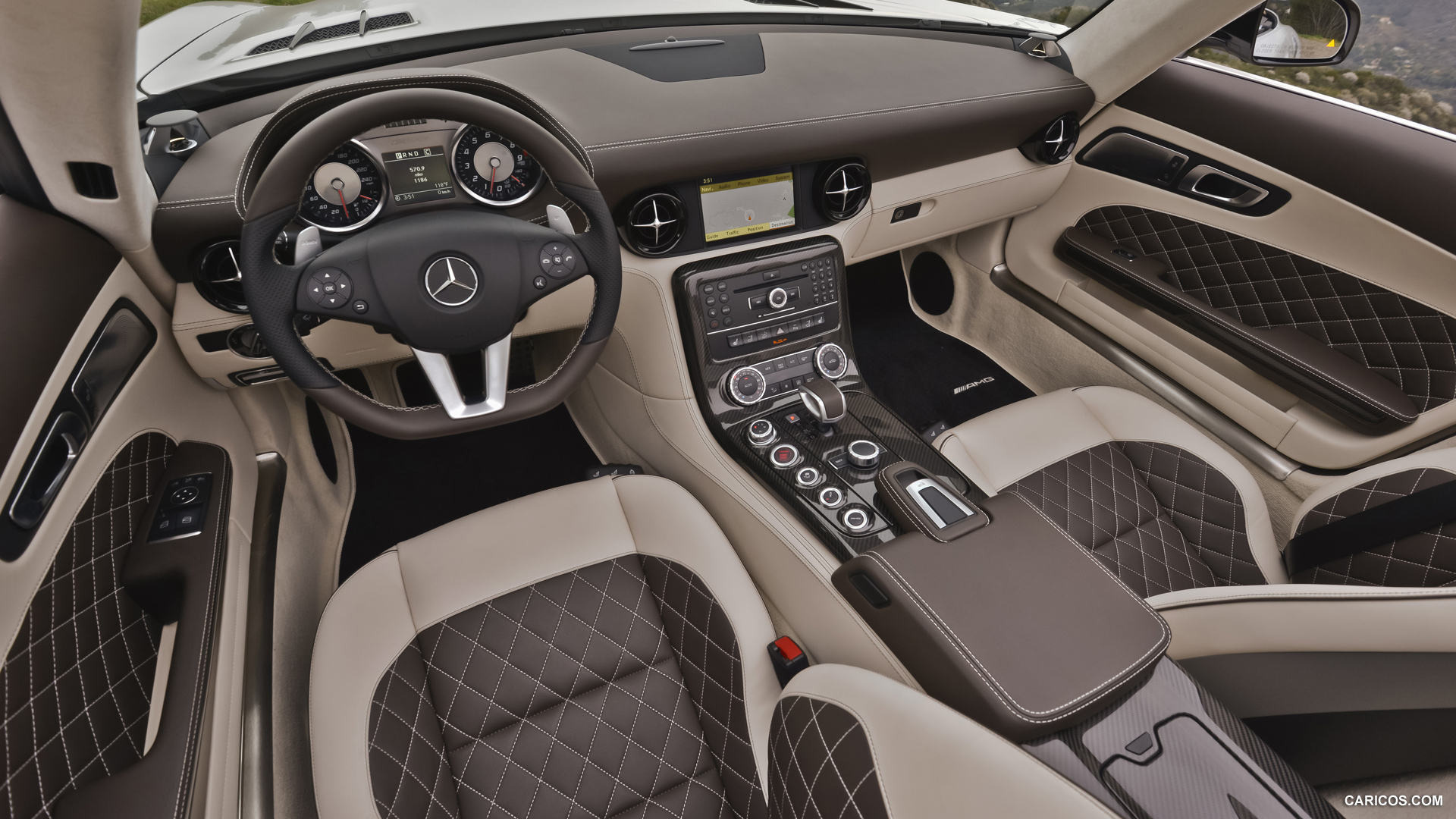 2013 Mercedes-Benz SLS AMG GT Roadster designo Mystic White  - Interior, #155 of 208