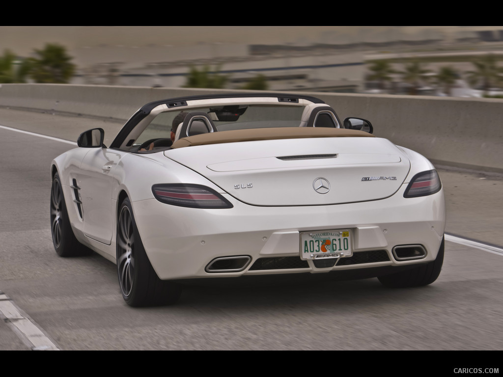 2013 Mercedes-Benz SLS AMG GT Roadster designo Mystic White  - Rear