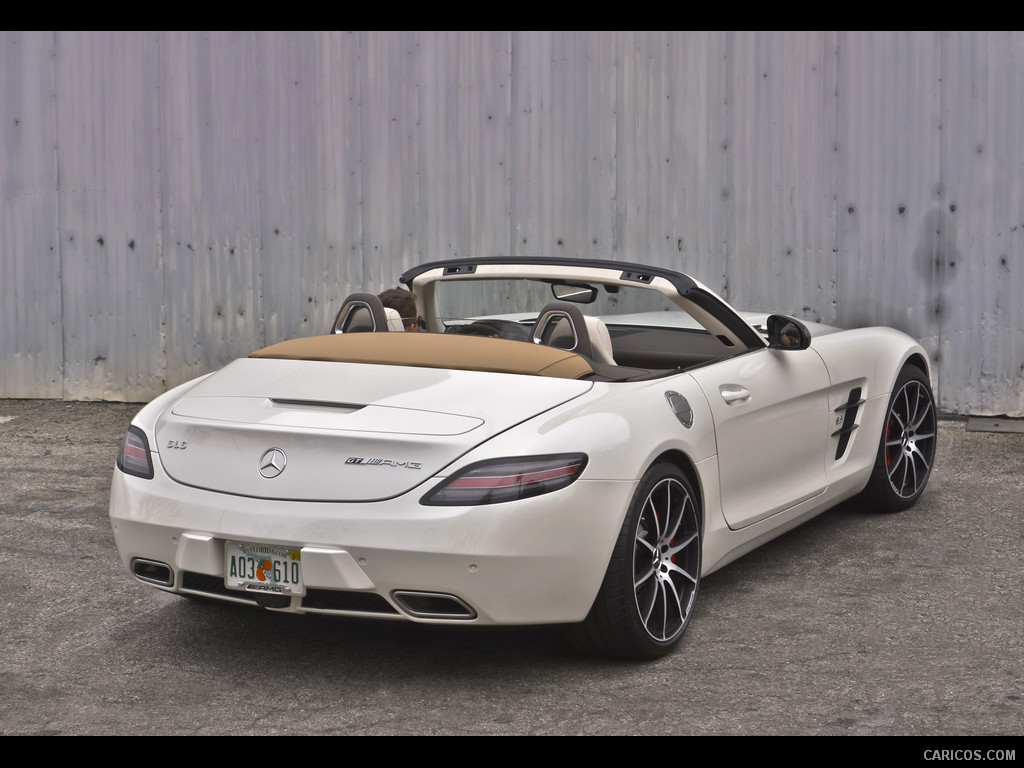 2013 Mercedes-Benz SLS AMG GT Roadster designo Mystic White  - Rear