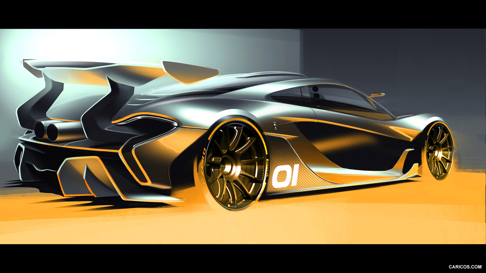 2014 McLaren P1 GTR Concept  - Design Sketch, #8 of 8