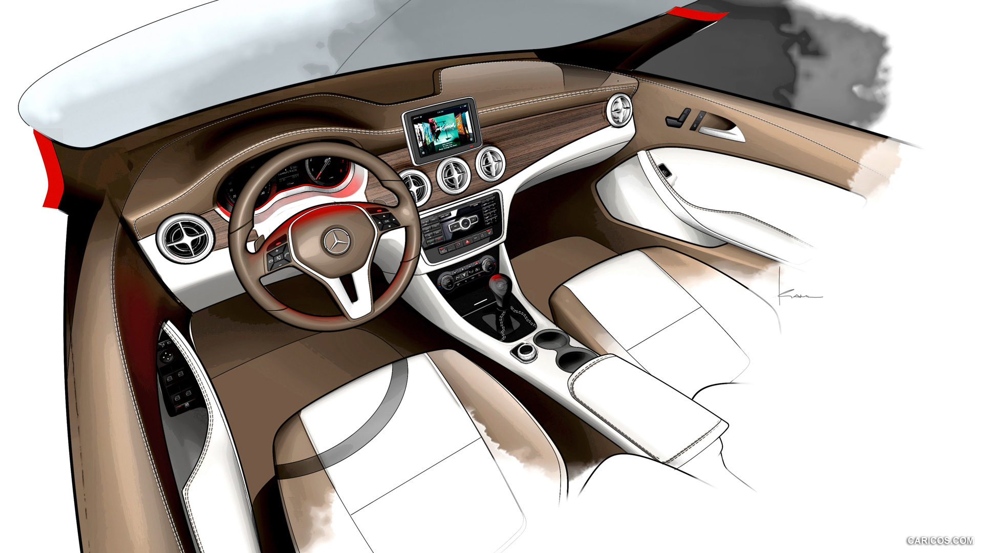 2014 Mercedes-Benz CLA-Class Interior - Design Sketch, #164 of 183