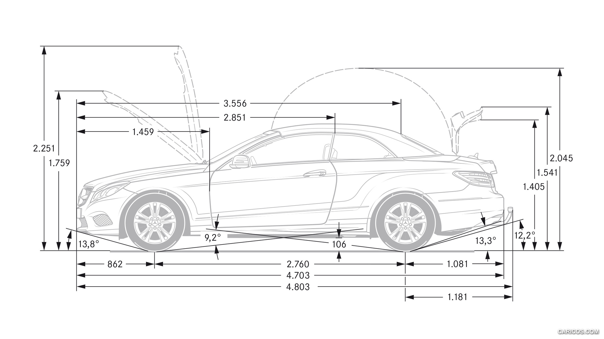 2014 Mercedes-Benz E-Class Cabriolet  - Dimensions, #51 of 82