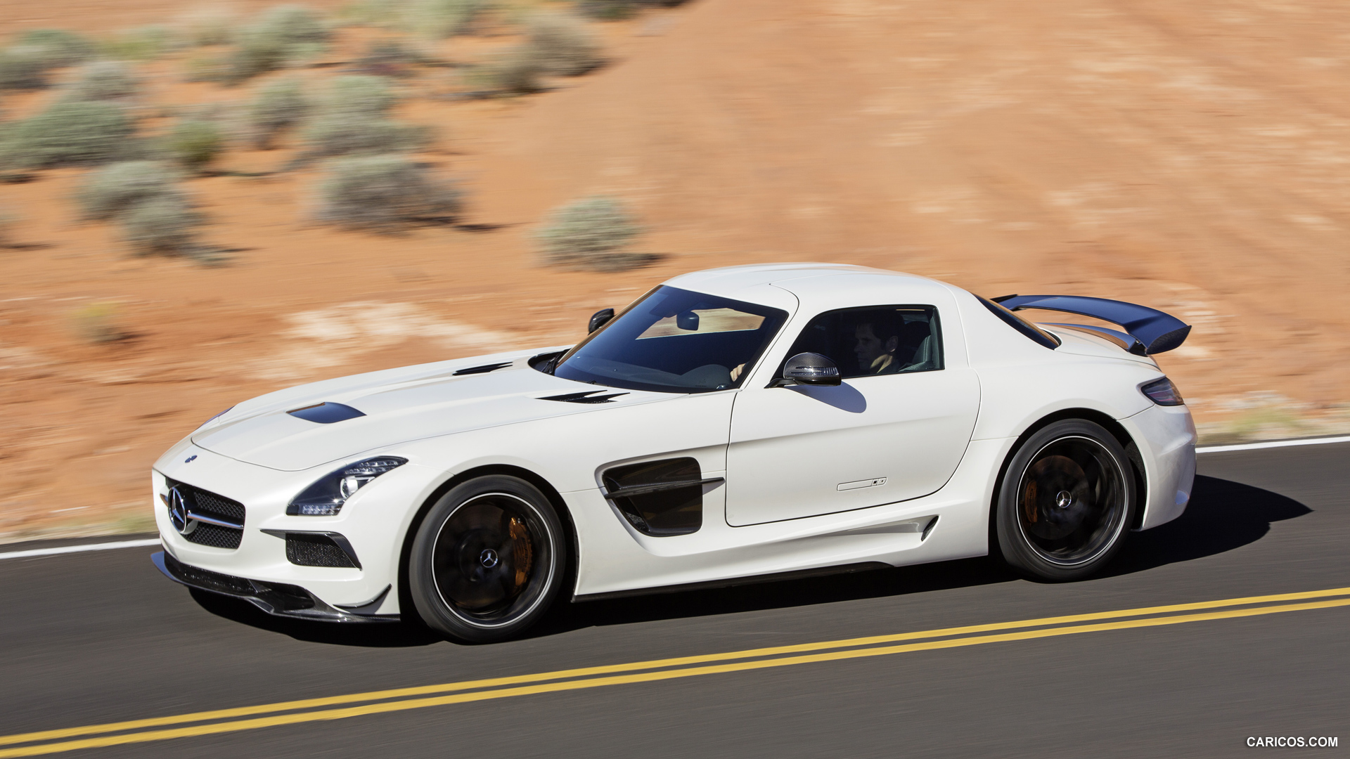 2014 Mercedes-Benz SLS AMG Coupe Black Series White - Side, #1 of 40