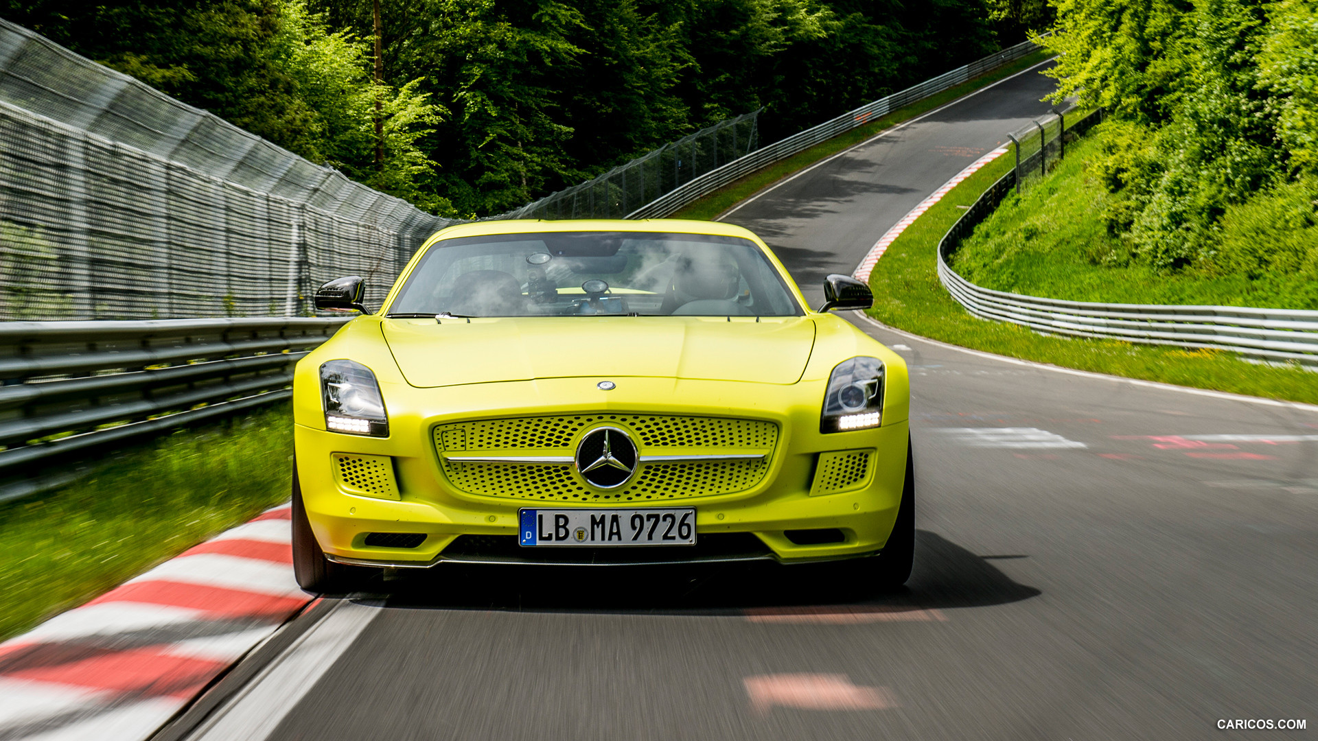 2014 Mercedes-Benz SLS AMG Coupe Electric Drive, Yellow at Nürburgring   - Front, #35 of 47