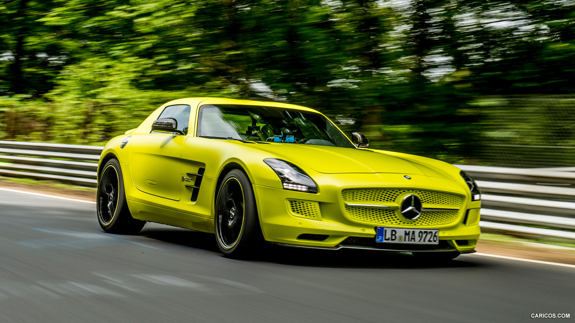 2014 Mercedes-Benz SLS AMG Coupe Electric Drive, Yellow at Nürburgring   - Front, #36 of 47