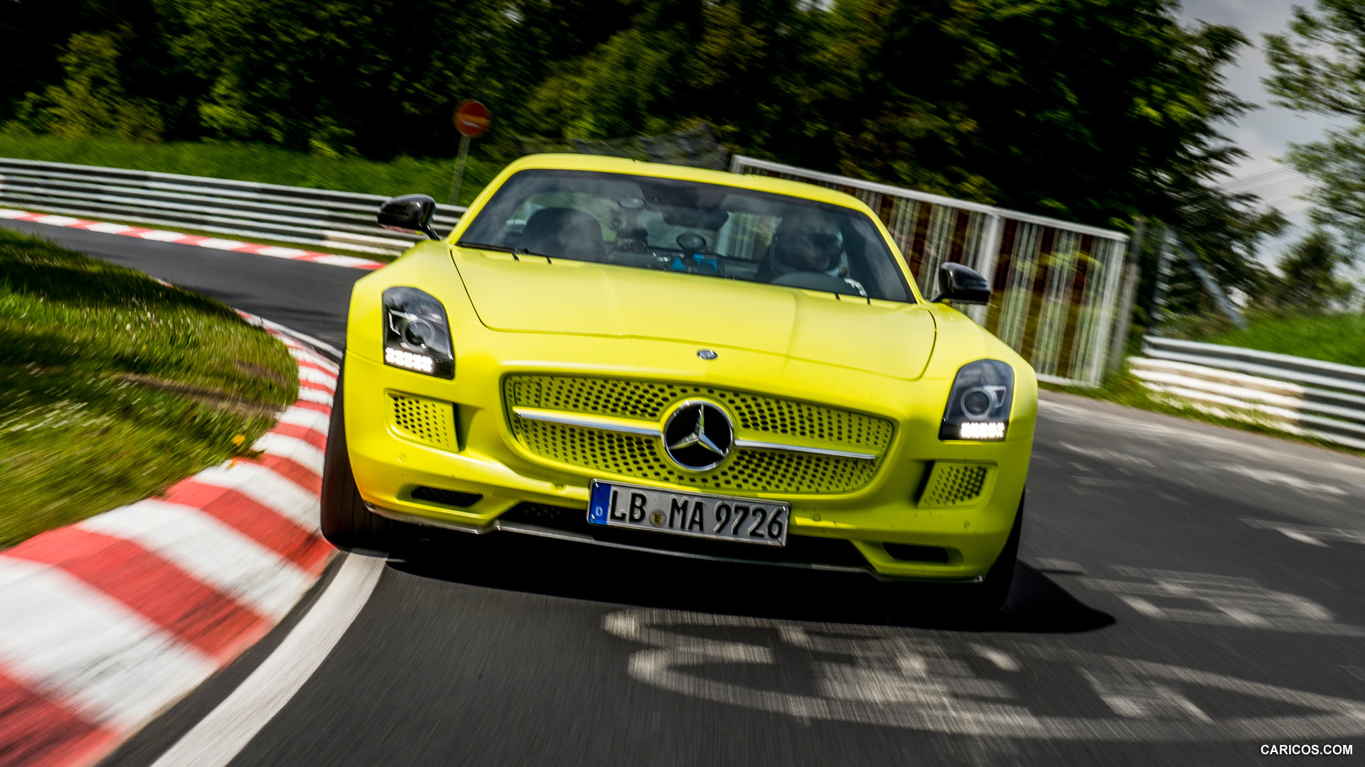 2014 Mercedes-Benz SLS AMG Coupe Electric Drive, Yellow at Nürburgring   - Front, #38 of 47