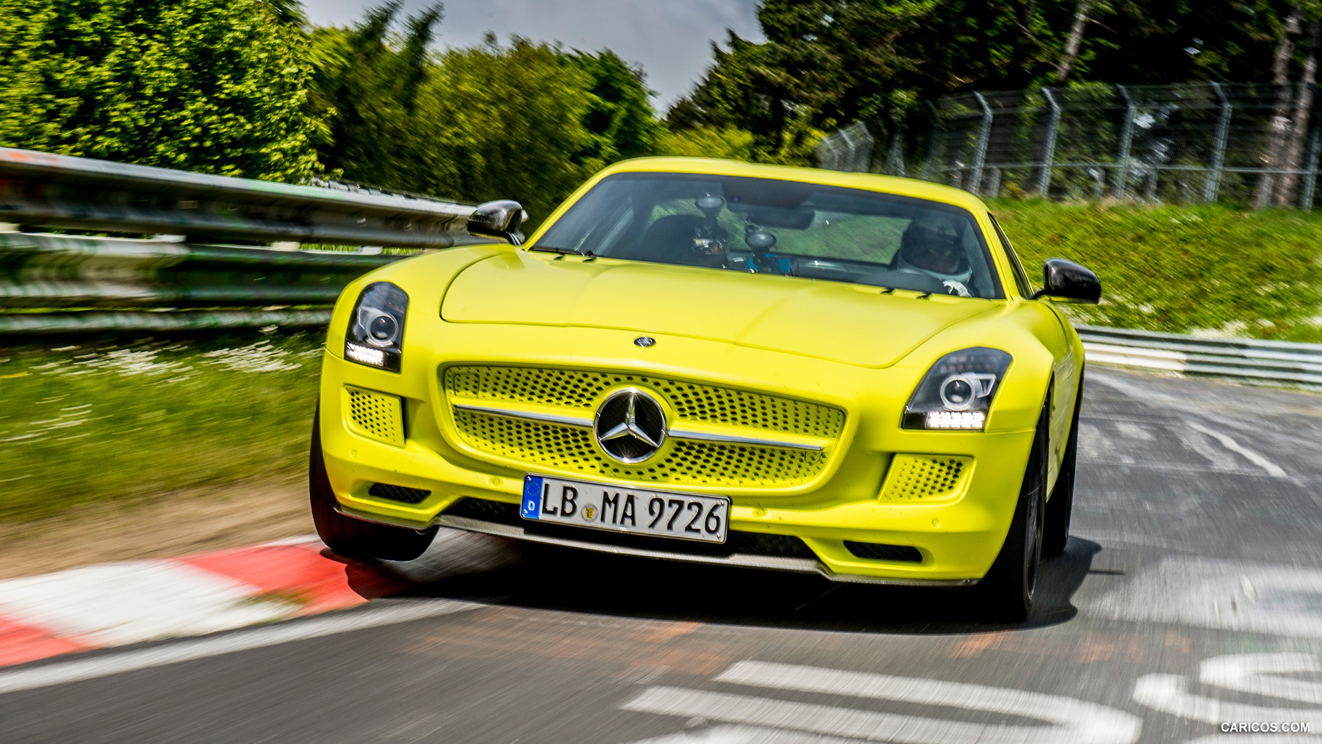 2014 Mercedes-Benz SLS AMG Coupe Electric Drive, Yellow at Nürburgring   - Front, #39 of 47