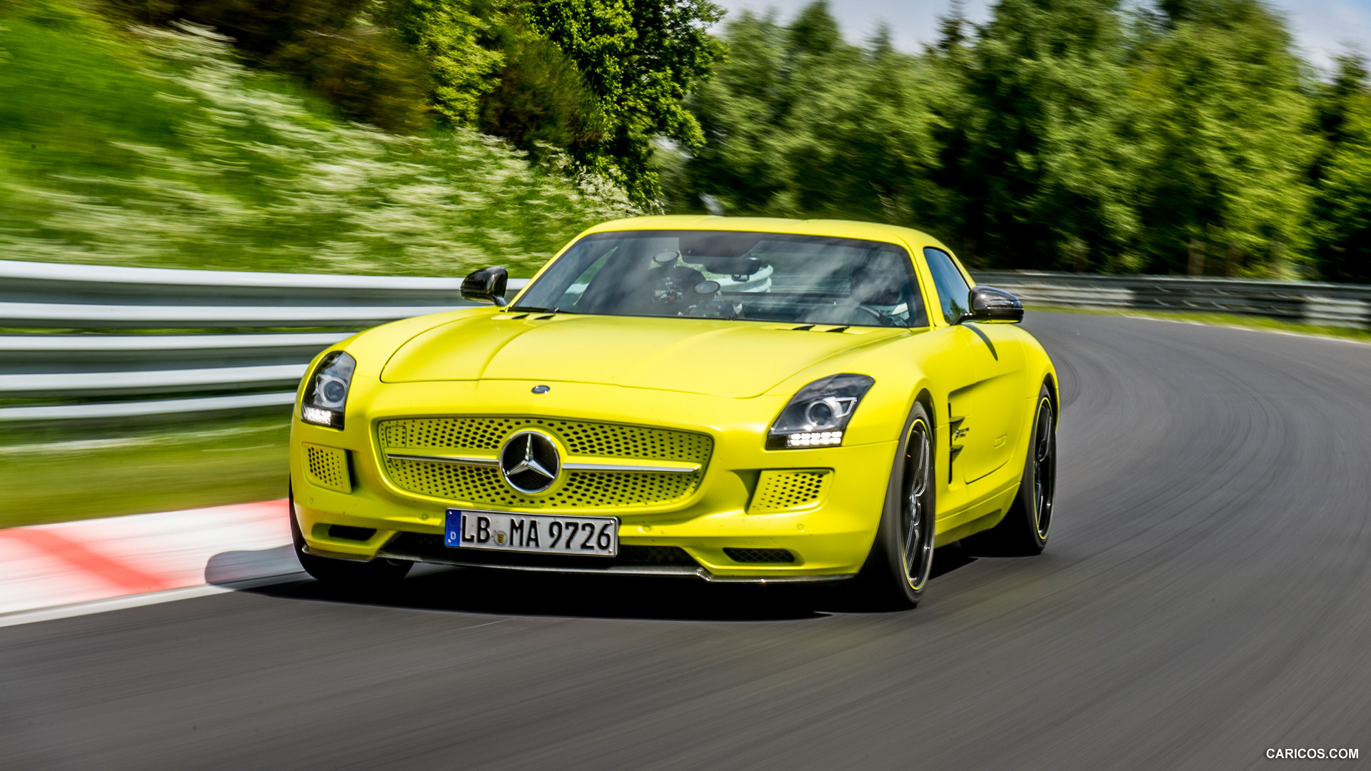 2014 Mercedes-Benz SLS AMG Coupe Electric Drive, Yellow at Nürburgring   - Front, #41 of 47