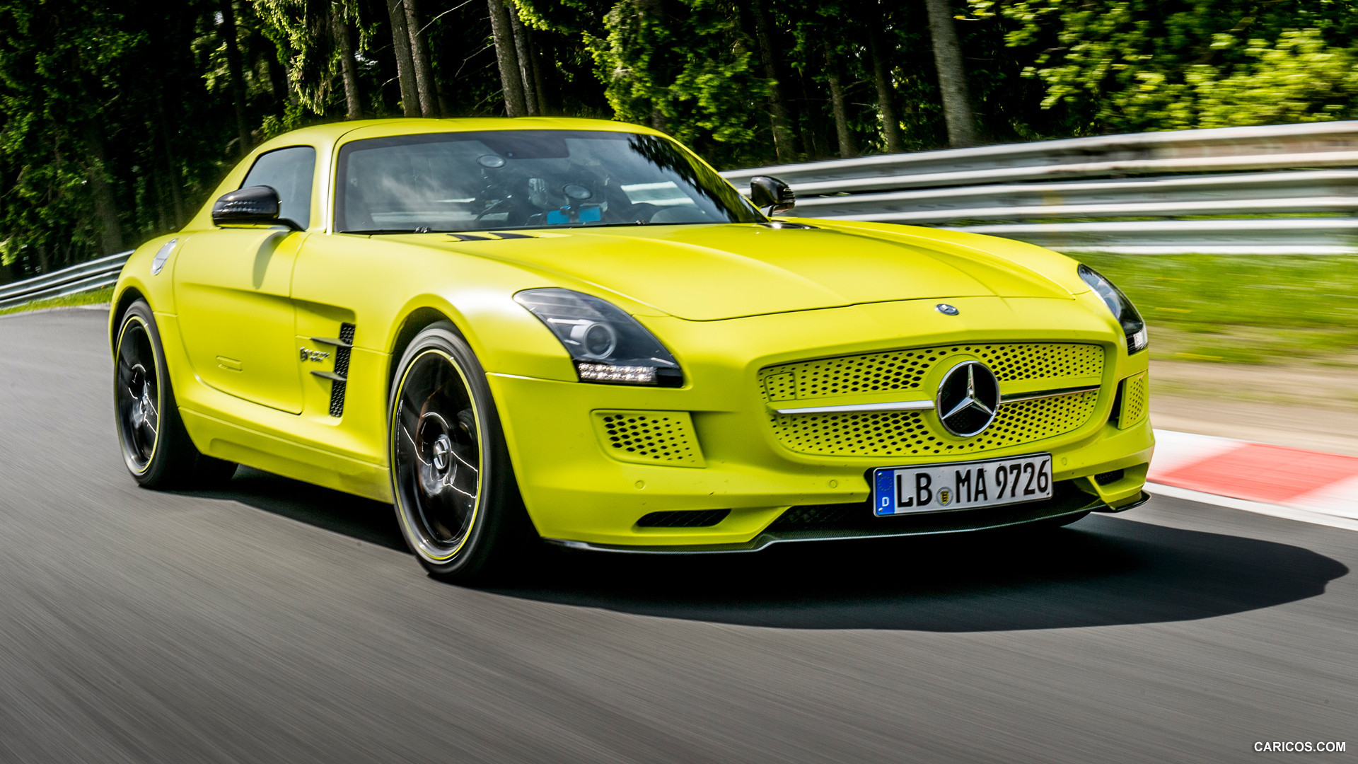 2014 Mercedes-Benz SLS AMG Coupe Electric Drive, Yellow at Nürburgring   - Front, #44 of 47