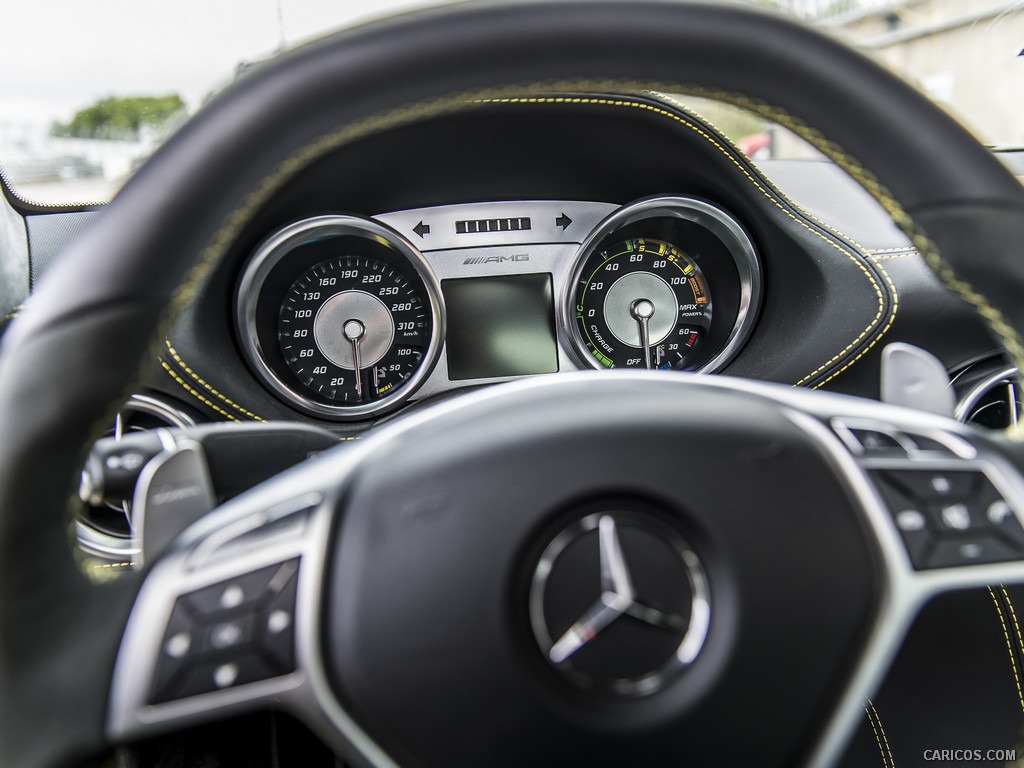 2014 Mercedes-Benz SLS AMG Coupe Electric Drive, Yellow at Nürburgring   - Interior