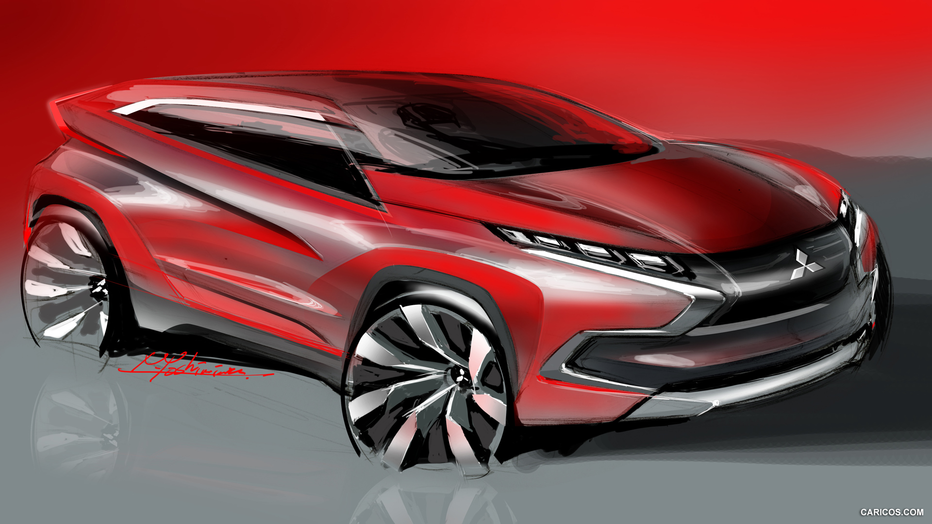 2014 Mitsubishi XR-PHEV Concept  - Design Sketch, #4 of 5