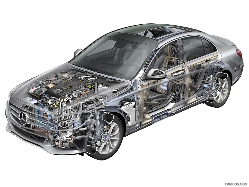 2015 Mercedes-Benz C-Class - Bodyshell - Technical Drawing