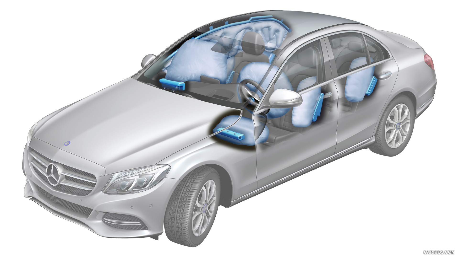2015 Mercedes-Benz C-Class - Safety / Airbags - Technical Drawing, #89 of 181