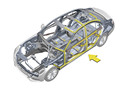 2015 Mercedes-Benz C-Class - Safety Structure Side Crash - Technical Drawing