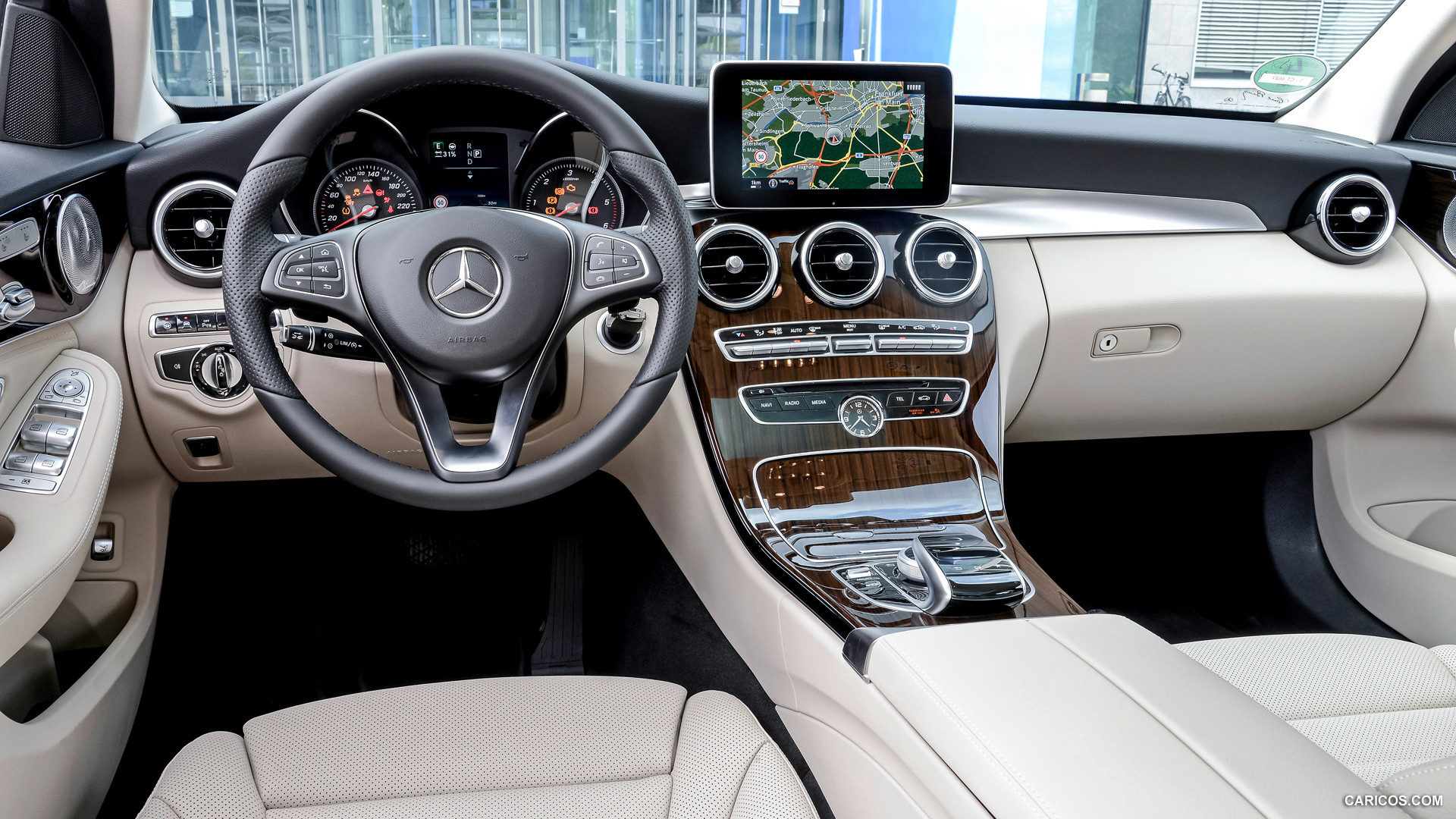 2015 Mercedes-Benz C-Class C 300 BlueTEC HYBRID Estate (Avantgarde, Leather Beige) - Interior, #114 of 173