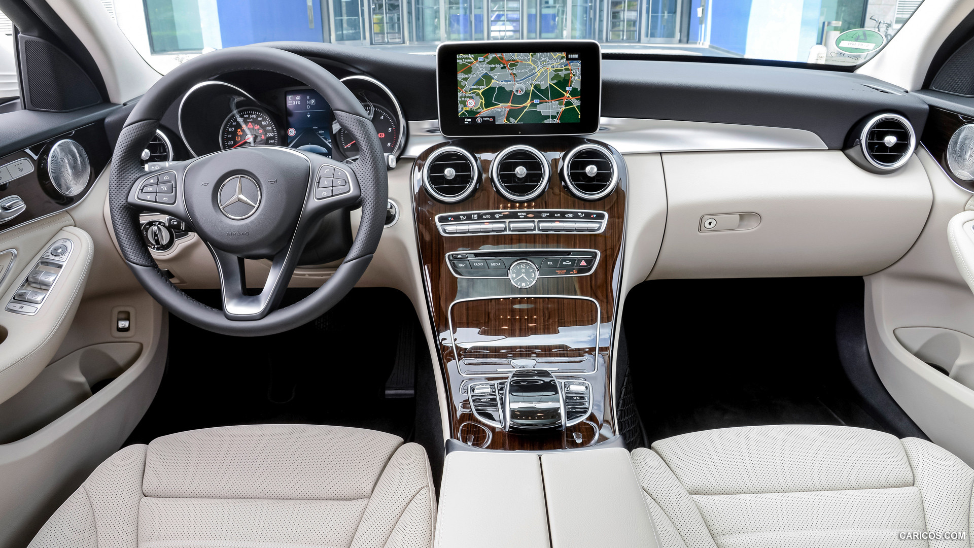2015 Mercedes-Benz C-Class C 300 BlueTEC HYBRID Estate (Avantgarde, Leather Beige) - Interior, #115 of 173