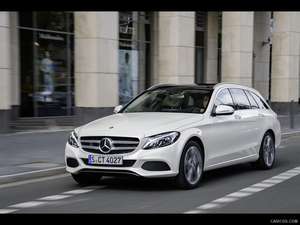 2015 Mercedes-Benz C-Class C 300 BlueTEC HYBRID Estate (Avantgarde, Designo Diamond White) - Front