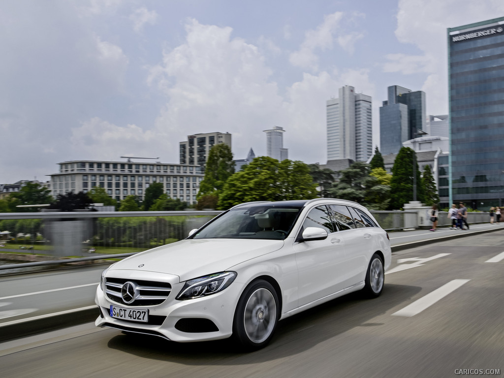 2015 Mercedes-Benz C-Class C 300 BlueTEC HYBRID Estate (Avantgarde, Designo Diamond White) - Front