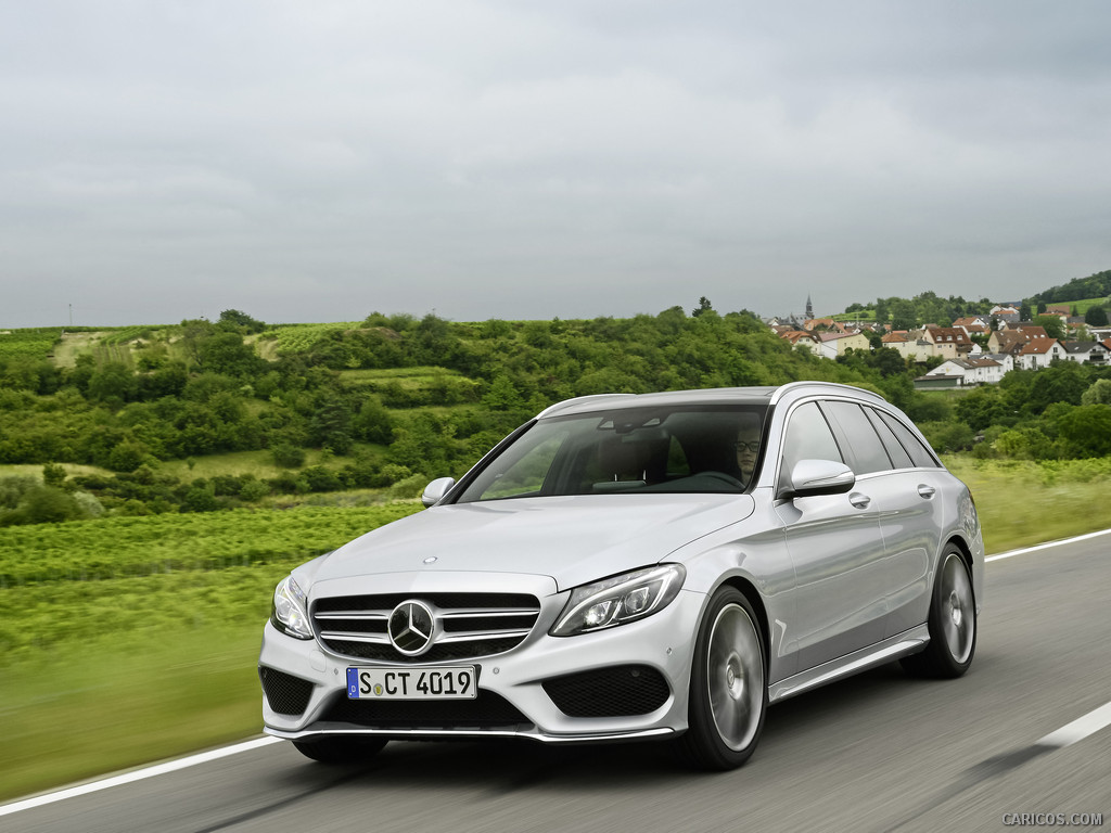 2015 Mercedes-Benz C-Class C 300 BlueTEC HYBRID Estate (Avantgarde, Designo Diamond White) - Front