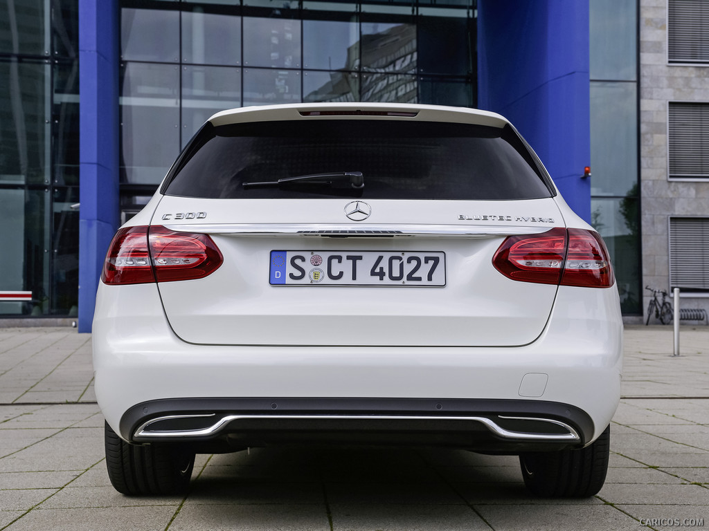 2015 Mercedes-Benz C-Class C 300 BlueTEC HYBRID Estate (Avantgarde, Designo Diamond White) - Rear