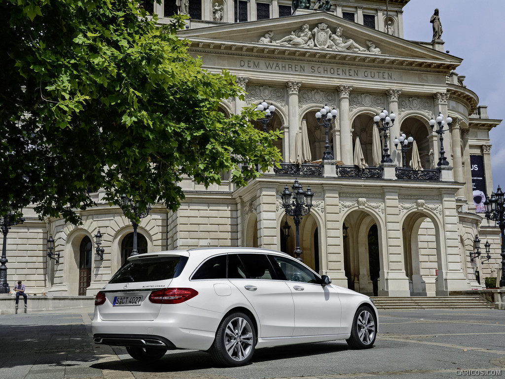 2015 Mercedes-Benz C-Class C 300 BlueTEC HYBRID Estate (Avantgarde, Designo Diamond White) - Rear