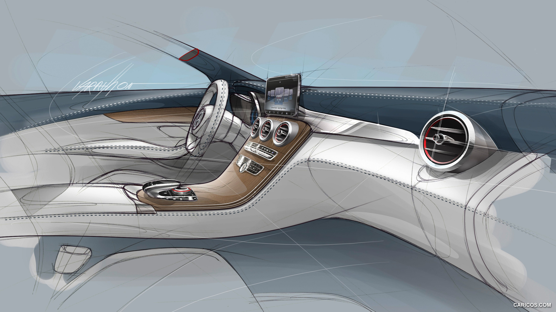 2015 Mercedes-Benz C-Class Interior - Design Sketch, #79 of 181