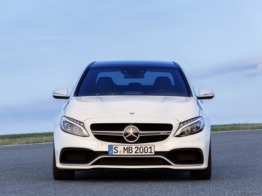 2015 Mercedes-Benz C63 AMG (Designo Diamond White Bright) - Front