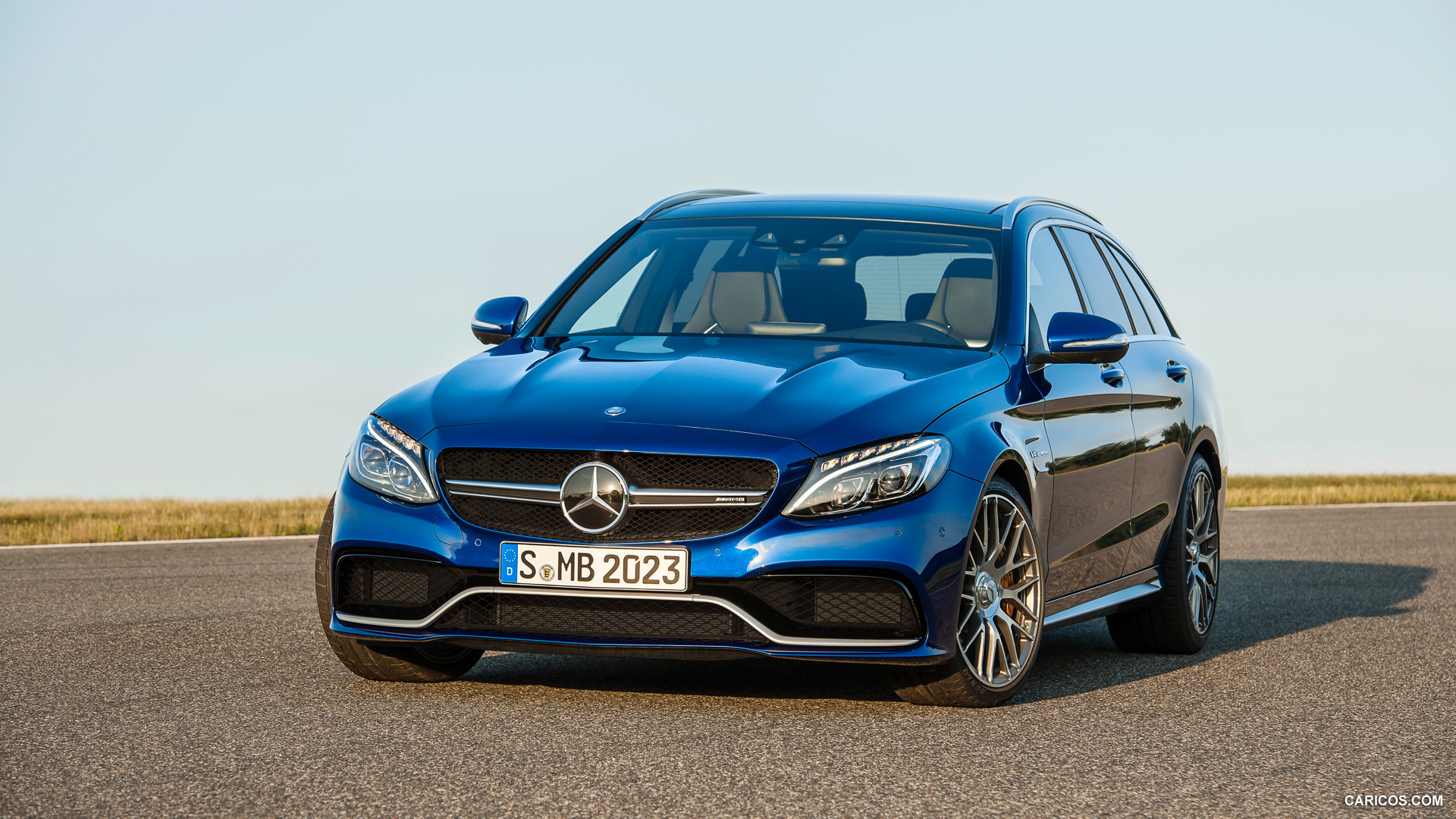 2015 Mercedes-Benz C63 AMG Estate (Brilliant Blue Metallic) - Front, #10 of 24
