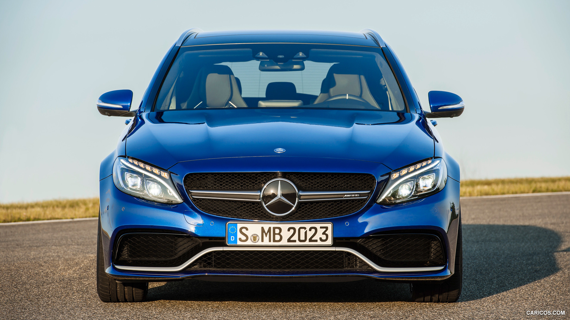 2015 Mercedes-Benz C63 AMG Estate (Brilliant Blue Metallic) - Front, #15 of 24