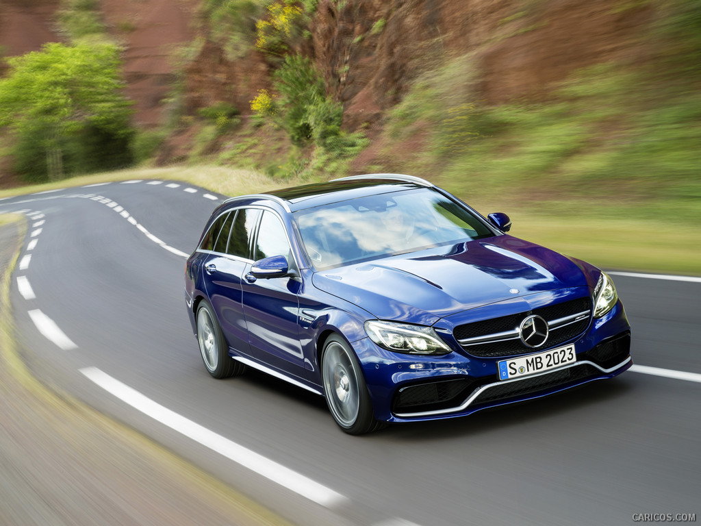 2015 Mercedes-Benz C63 AMG Estate (Brilliant Blue Metallic) - Front