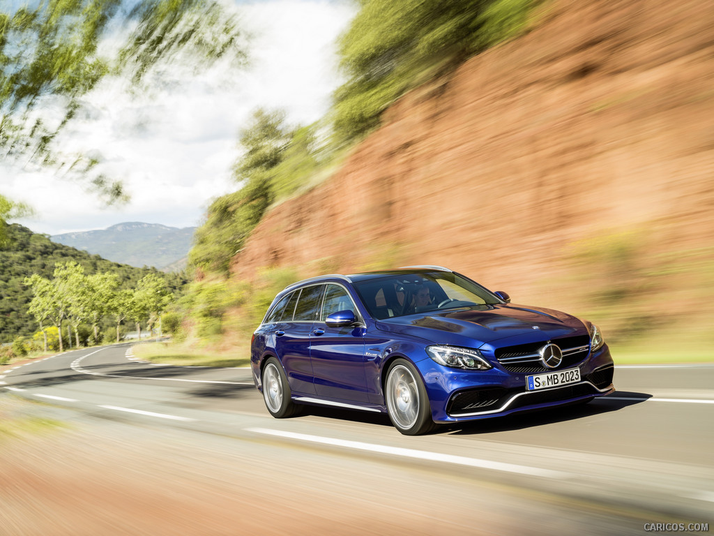 2015 Mercedes-Benz C63 AMG Estate (Brilliant Blue Metallic) - Front