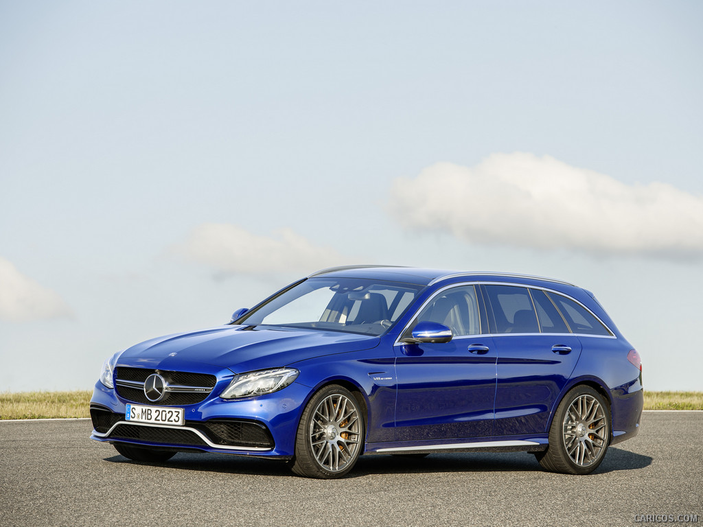 2015 Mercedes-Benz C63 AMG Estate (Brilliant Blue Metallic) - Front