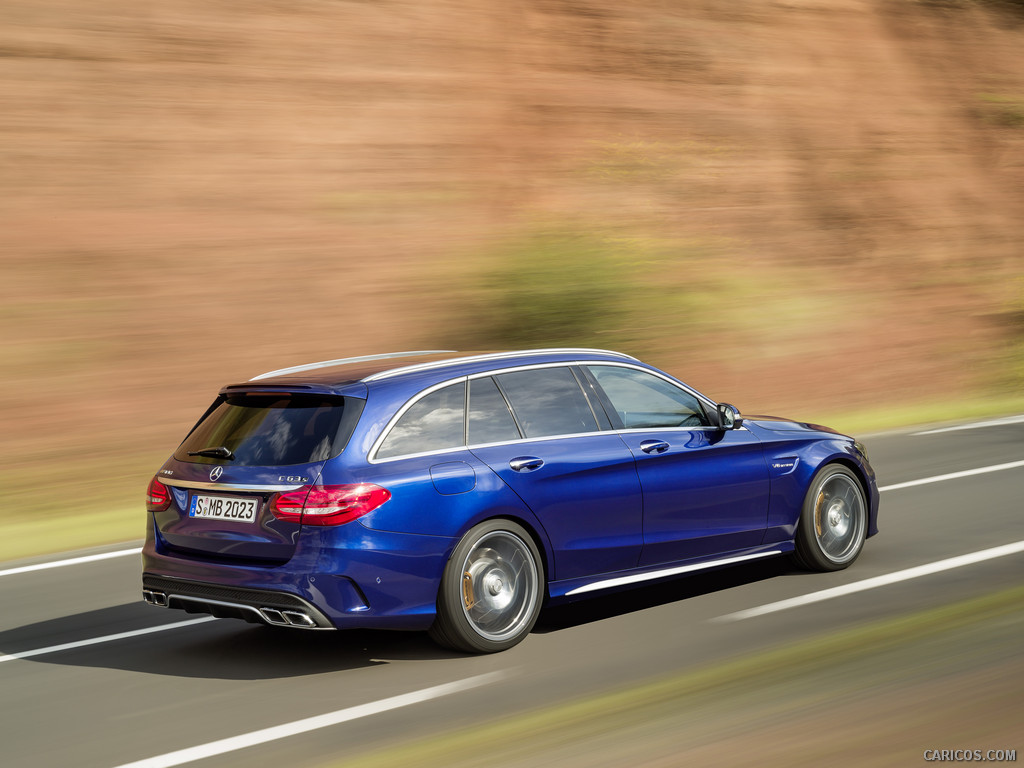 2015 Mercedes-Benz C63 AMG Estate (Brilliant Blue Metallic) - Rear