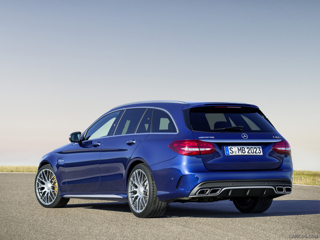 2015 Mercedes-Benz C63 AMG Estate (Brilliant Blue Metallic) - Rear