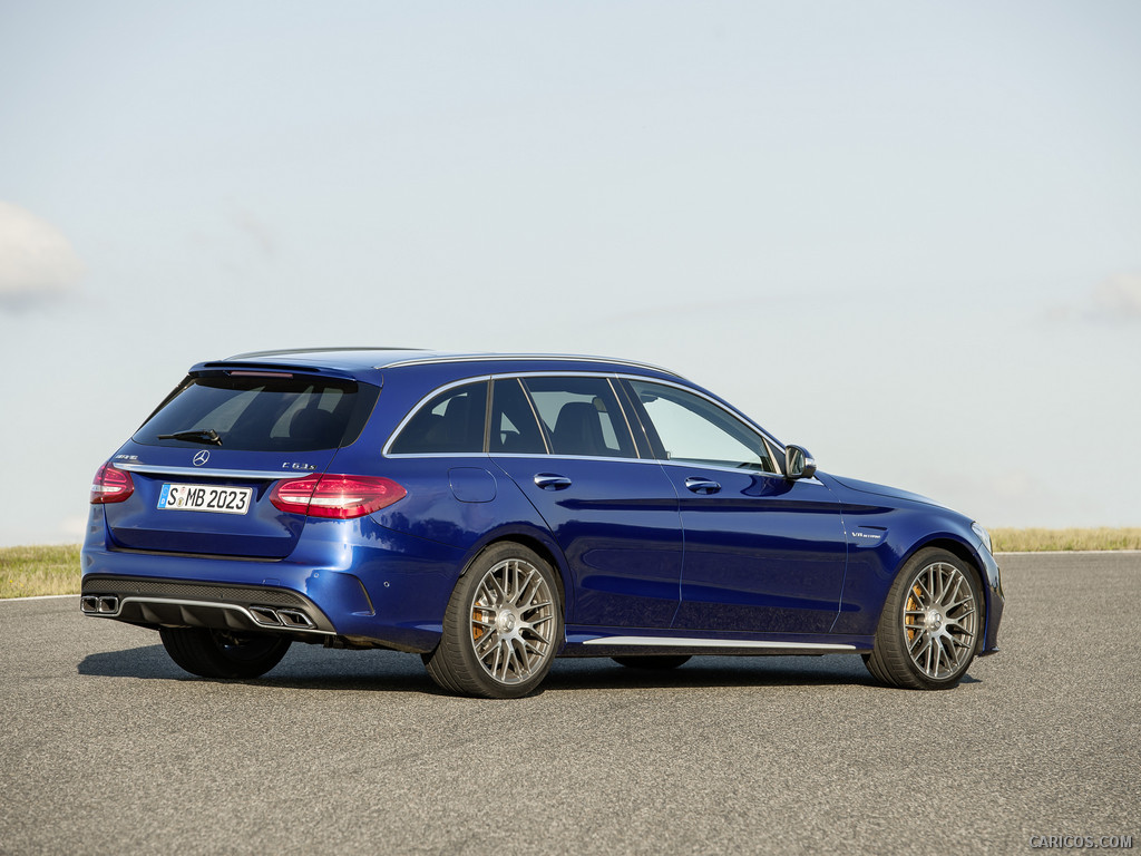 2015 Mercedes-Benz C63 AMG Estate (Brilliant Blue Metallic) - Rear