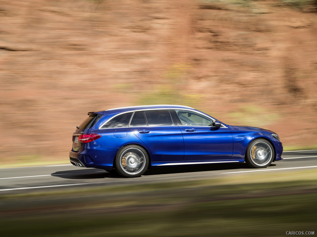 2015 Mercedes-Benz C63 AMG Estate (Brilliant Blue Metallic) - Side