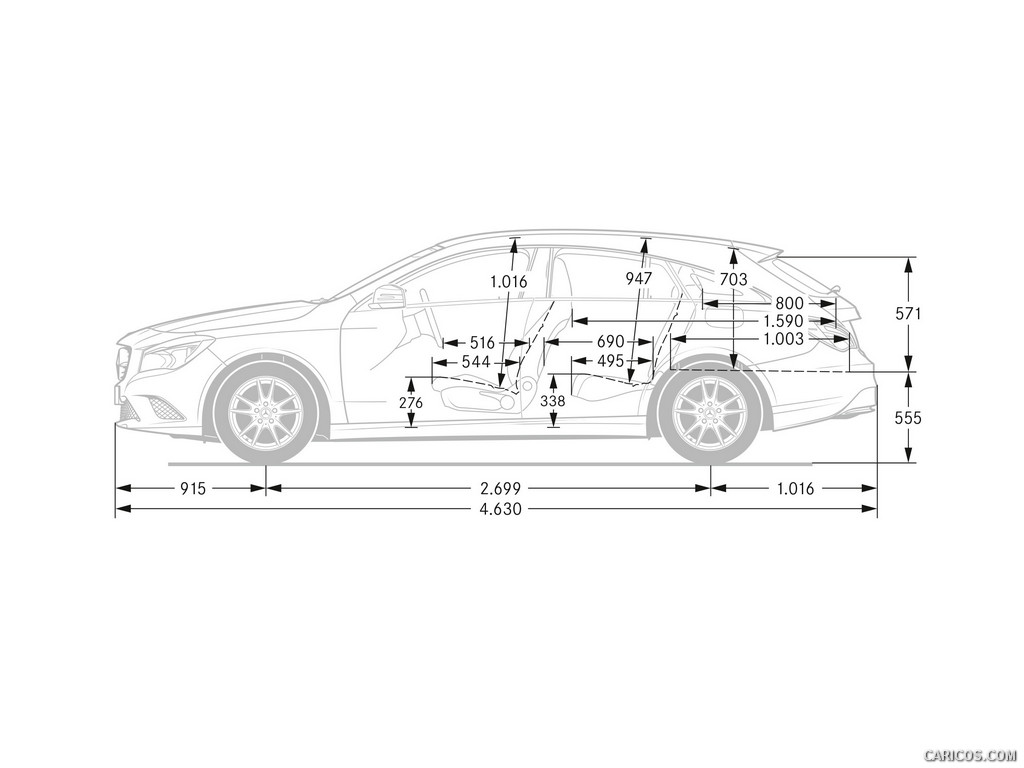 2015 Mercedes-Benz CLA-Class Shooting Brake - Dimensions