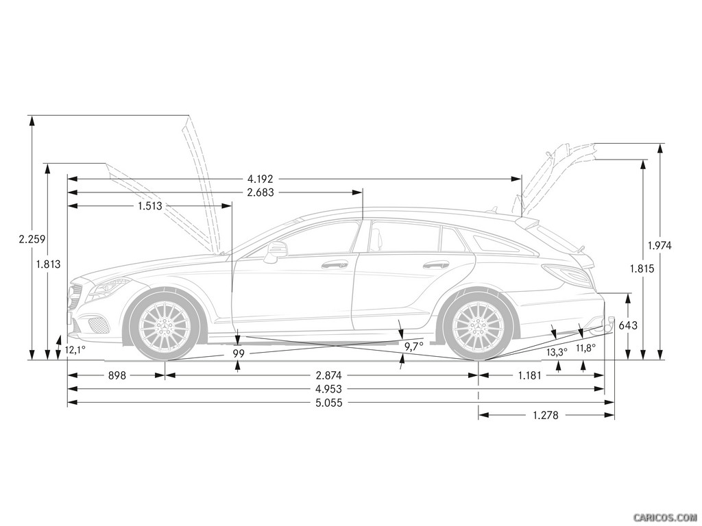 2015 Mercedes-Benz CLS-Class Shooting Brake  - Dimensions