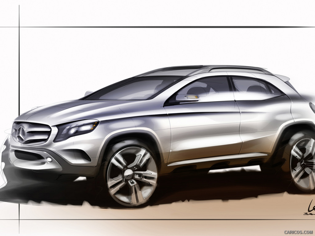 2015 Mercedes-Benz GLA-Class Front - Design Sketch