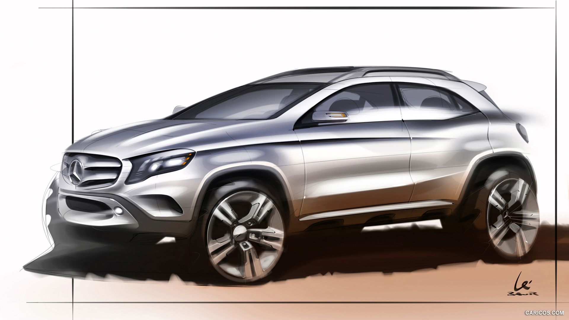 2015 Mercedes-Benz GLA-Class Front - Design Sketch, #55 of 71