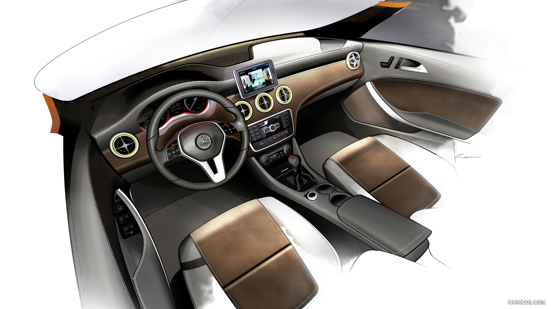 2015 Mercedes-Benz GLA-Class Interior - Design Sketch, #57 of 71