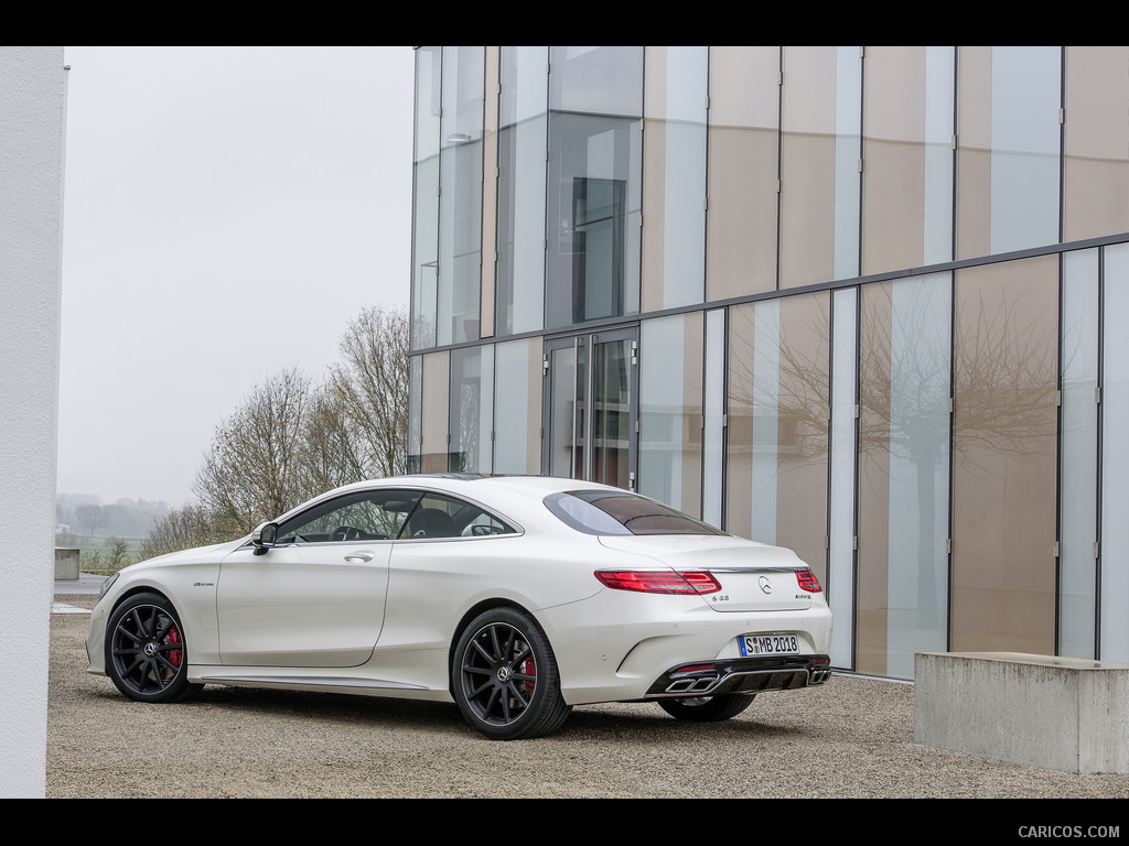 2015 Mercedes-Benz S63 AMG Coupe - Designo Diamond White Bright  - Rear